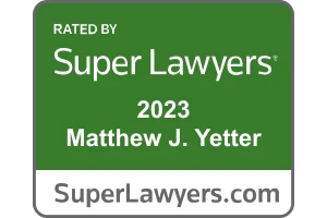 Supper Lawyers Badge 2023 - Matthew J. Yetter